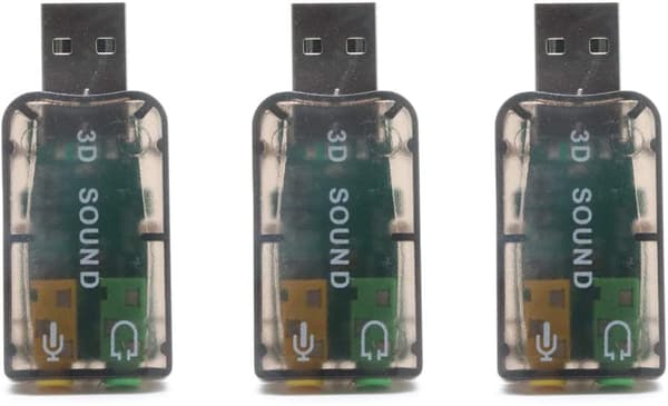 Mordely 3 st 3D Externt Drive-fritt USB ljudkort