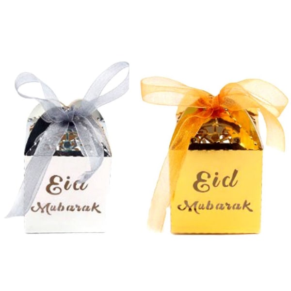 Mordely 10st Eid Mubarak Godislåda SVART Black