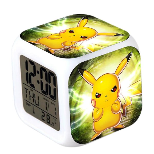 Mordely Colorful Digital Alarm Clock Led Luminous Cube Lcd With Lamp Clock Children Wake Up Bedside Clock Children Birthday Gifts