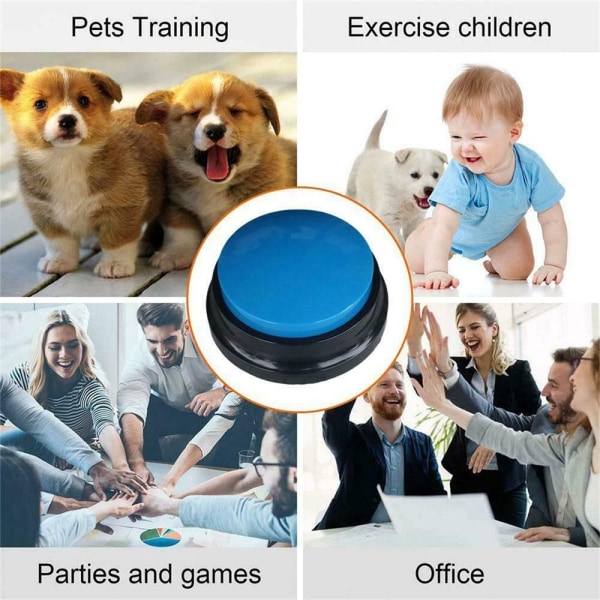 Pet Talande knappar Hund Inspelningsbara leksaker Hundträning yellow