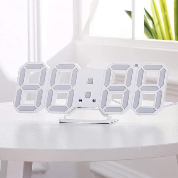2023 3d Digital Alarm Clock,wall Led Number Time Clock With 3 Auto Adjust Brightness Levels,led Electronic Clock With Snooze Function,temperature Dis