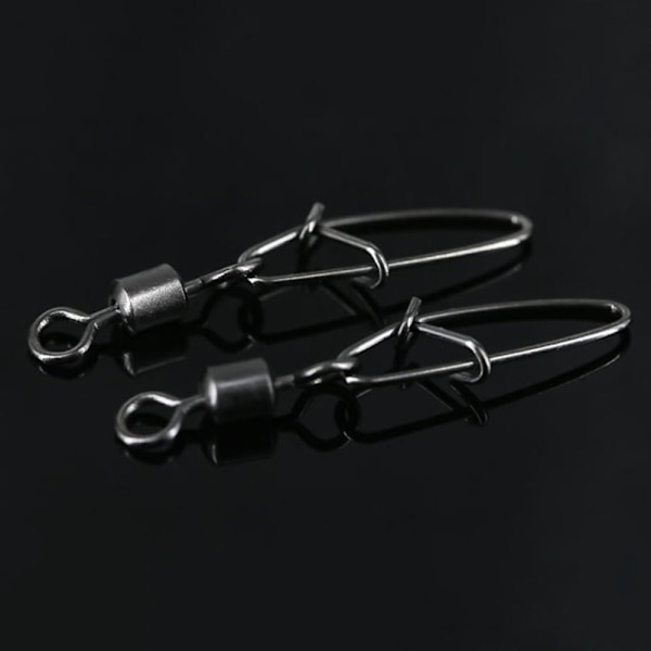 Mordely 50 st Fishing Snap Connector med Pin Rolling Swivel 2