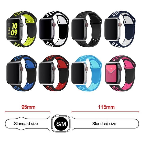 Mordely 2 st Loop Strap Watch Silikonrem 38/40/41MM 38/40/41mm