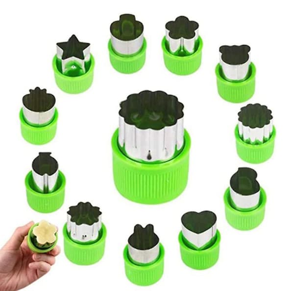 Mordely 12 Pieces Professional Vegetable Cutters, Cookie Cutter Set