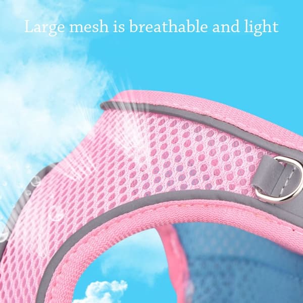 Mordely Hundesele til hunde Hundebrystrem PINK pink M