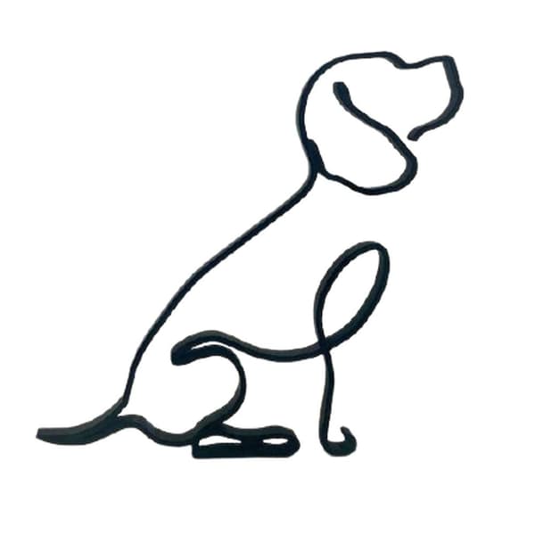 Mordely Abstrakt hundprydnad Modern djurskulptur E