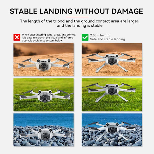 Mordely DJI Mini 3 Pro förlängningsbensstativ stativ