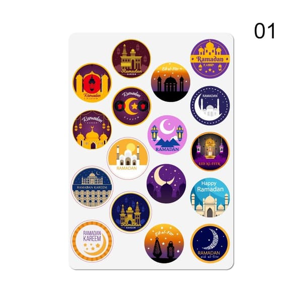 Mordely 5 ark EID Mubarak Sticker Lable Seal Stickers 01