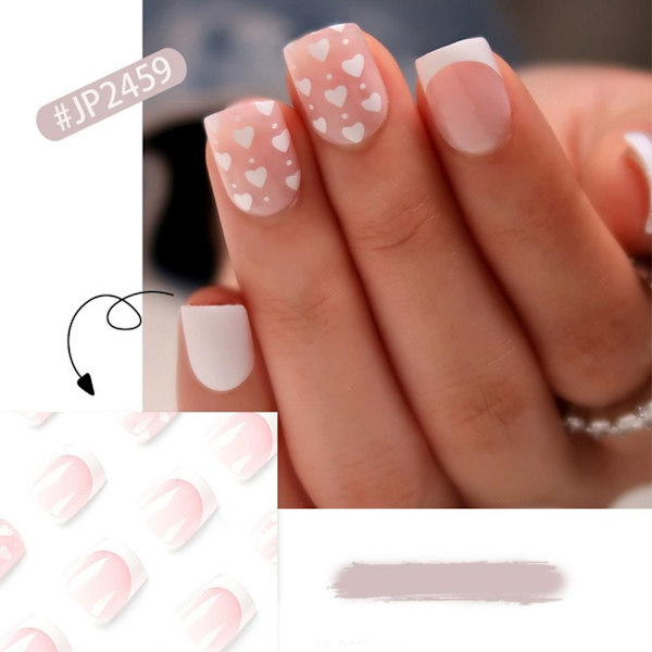 Mordely 24st False Nails Short Square JP2459