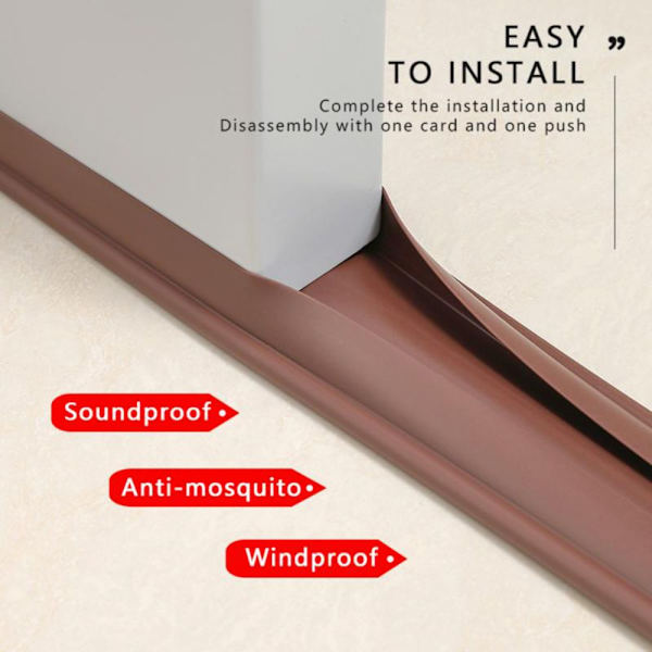 Mordely Dörr Botten Tätningslist Drag Excluder GUL-PVC MATERIAL