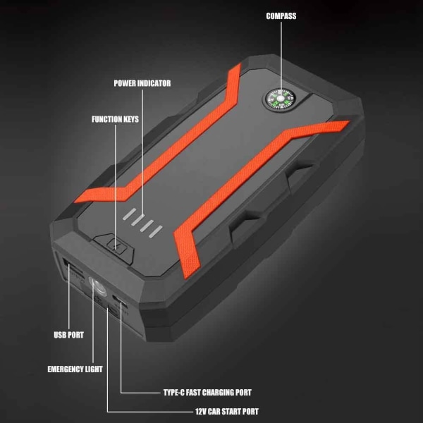 Mordely Bil nödbatteri Jump Starter STYLE 2 Style 2