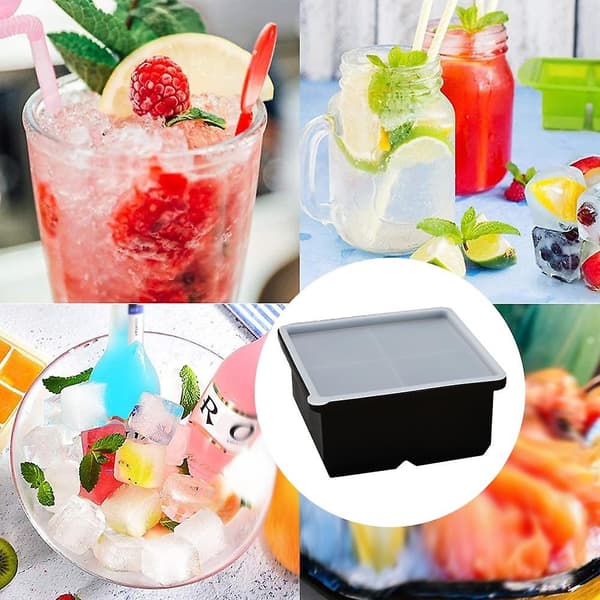 Extra Large Ice Cube Silicone Trayswhiskey Ice Keep Summer Drinks Cold - Freeze Food