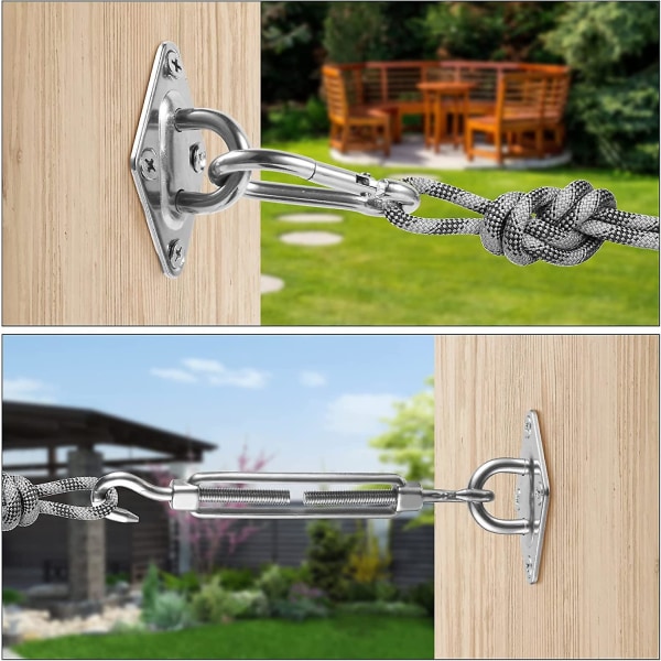 Shade Sail Fixing Kit, Stainless Steel Sun Shade Sail Fixing Kit For Triangle And Square, Rectangle, Sun Shade Sail Fixing Accessories