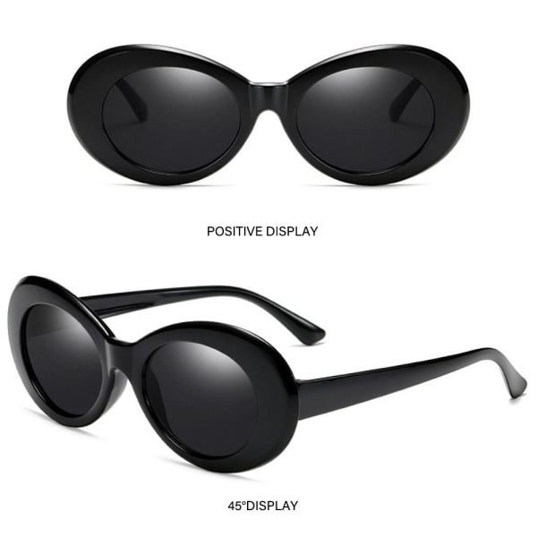 Mordely Ovala solglasögon för kvinnor Solglasögon SVART Black