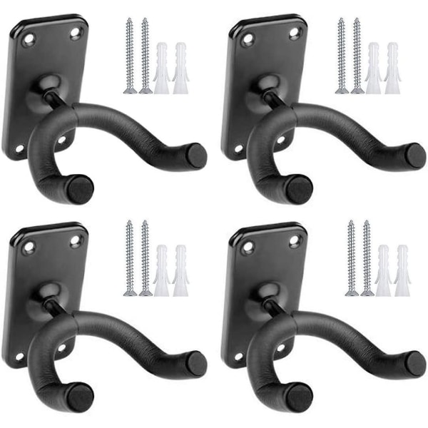 Mordely 4pcs Guitar Hook Wall Mount Brackets Guitar Hanger Suitable For A Variety Of Instruments Such As Electric Guitar Bass Violin