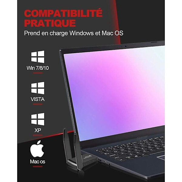 Mordely Carivent Ac1300 Mbps Powerful Wifi Dongle, Dual Band Usb 3.0 Wifi Dongle, 2.4g/5.8ghz Wifi Dongle, Pc/laptop/desktop/tablet Wifi