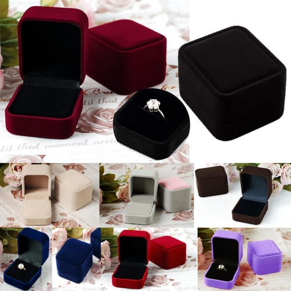 Mordely Box Ring Velvet RÖD Red