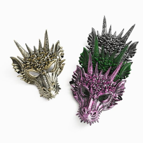 Cosplay Mask Mask Rekvisita GULD gold