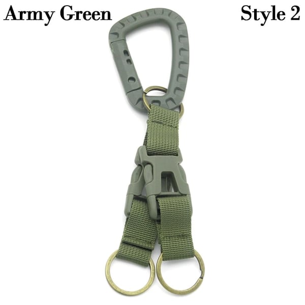 Mordely Hängande Webbing Spänne Vandring Klätterkarbin ARMY GREEN Army Green Style 2-Style 2