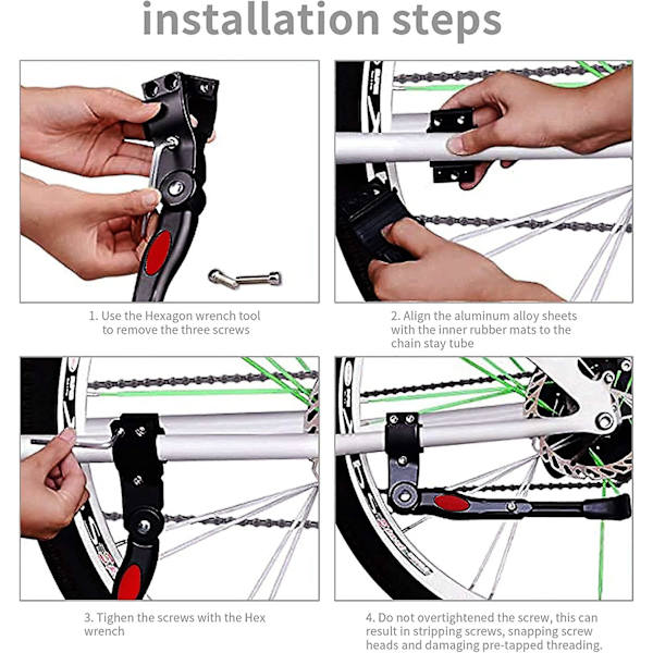 2023 Adjustable Bike Kickstand For 22-28 Inch,bike Accessories For Rockrider Mountain Bike,road Bike,folding Bike,kids Bike
