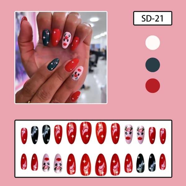 Mordely Almond Fake Nails False Nail SD-19