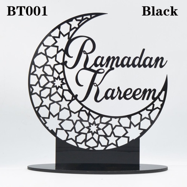 Mordely Eid Mubarak Dekor Ramadan Ornament SVART BT001 black BT001-BT001