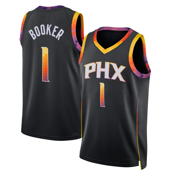 Mordely 2023 Phoenix uns Devin Booker #1 Edition sydd tröja för män för vuxna S