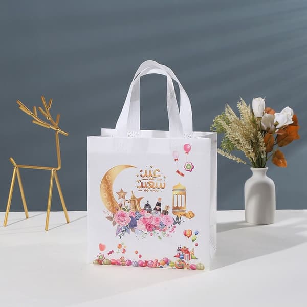 Mordely st Eid Mubarak Nonwoven presentpåsar 2023 Ramadan Kareem