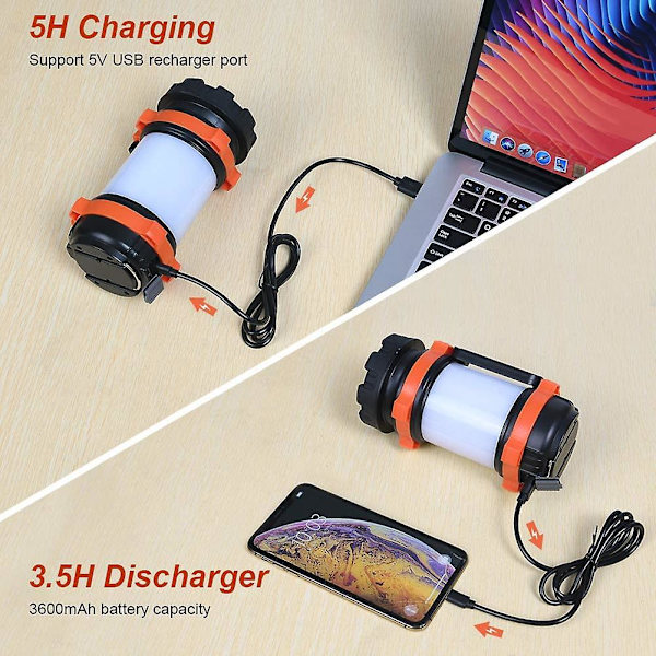 2023 Rechargeable Led Lantern Portable Projector Camping Light Super Powerful 6 Modes Usb Cable Ipx4 Waterproof