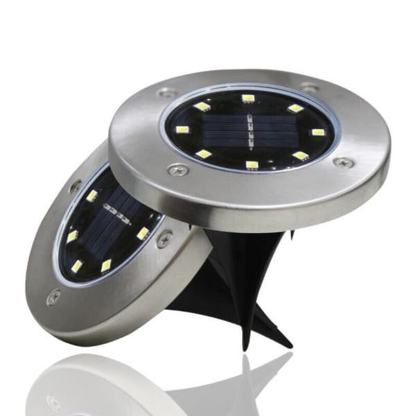 Mordely Gräsmatta Lampa Solar Ground Lights VIT White