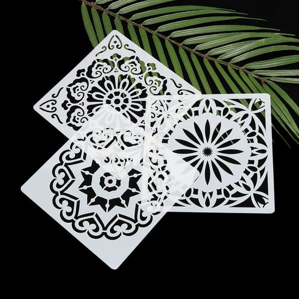 Mordely 16st/ set Layering Stencil Scrapbooking Mandala Auxiliary