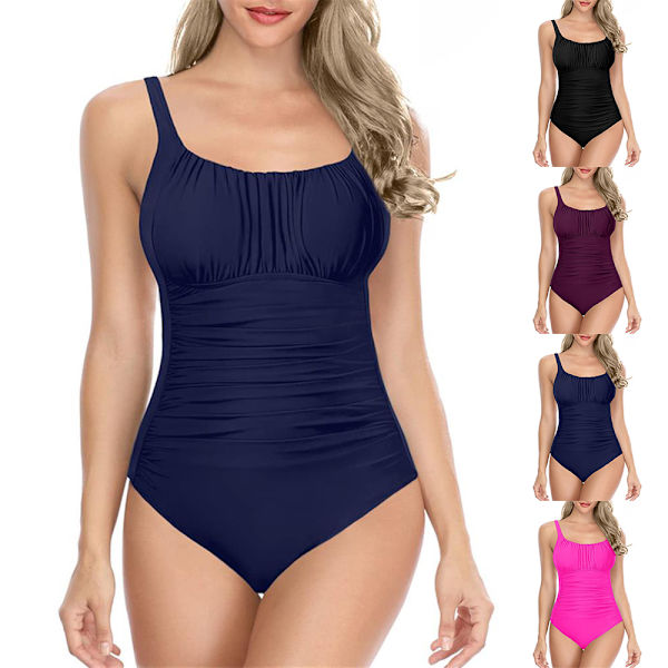 Mordely Dam Bikini Monokini Baddräkt Badkläder Strandkläder Baddräkt Dark Blue L