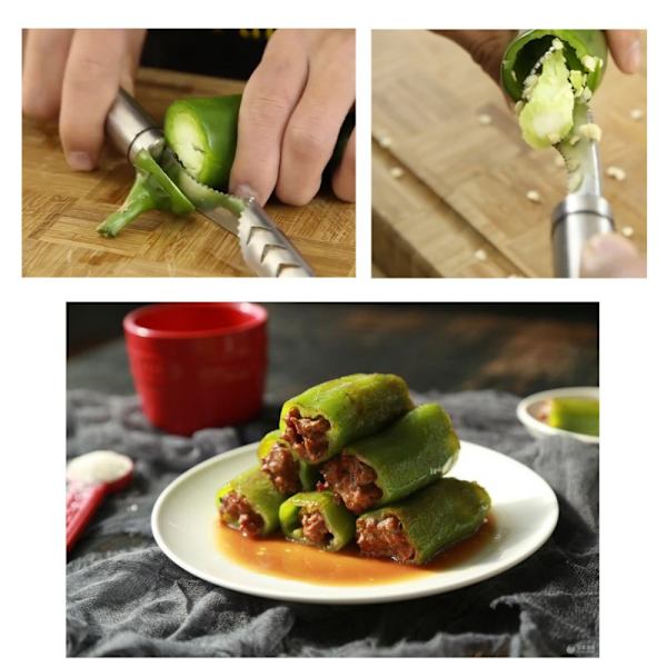 Mordely Cut Pepper Deseeder Tool Core Remover