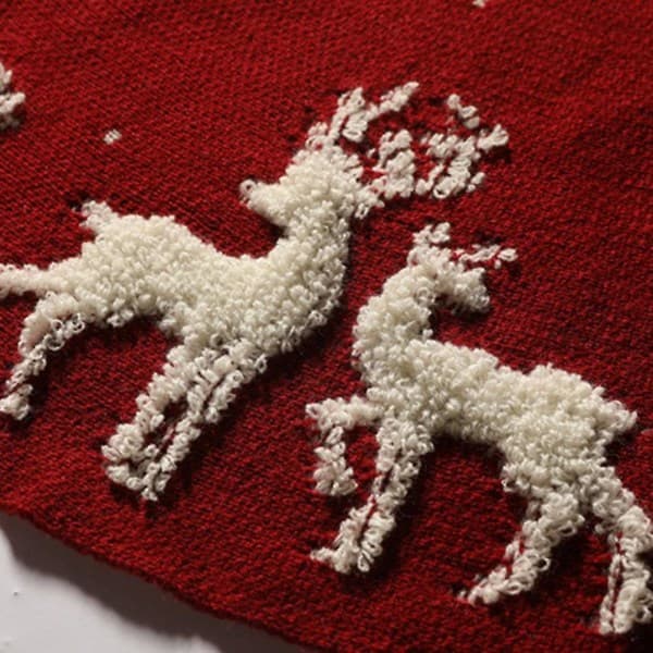 Älgträd Kjol Juldekoration Trädbotten Förkläde Xmas Plats Layout Dekoration Matta Red