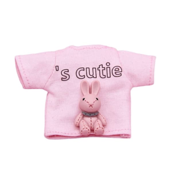 Mini Cotton Coat Doll T-shirt Toppar VIT White