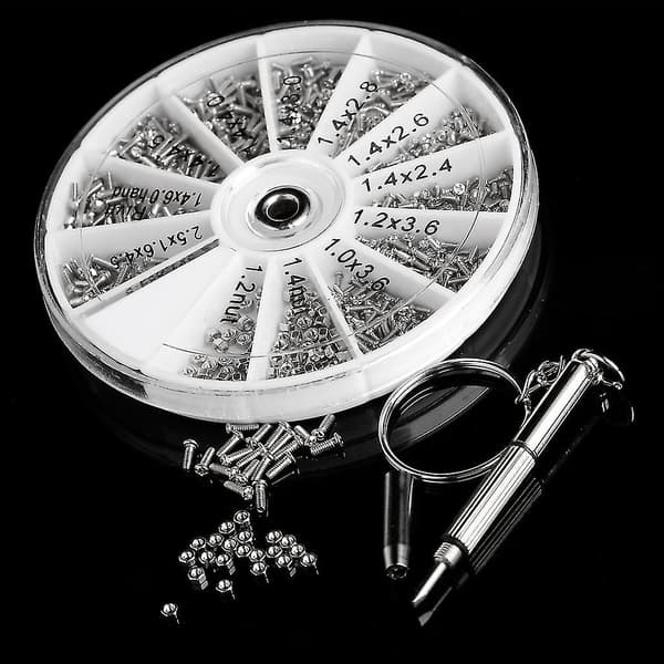 12 Kinds 600pcs/set Stainless Steel Screws Nuts Assortment Kit M1 M1.2