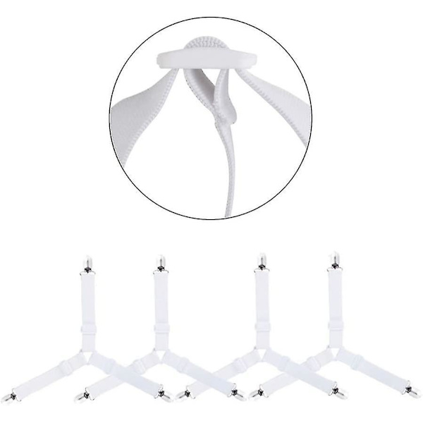8 Pieces Fitted Sheet Tensioner Adjustable Bed Sheet Adjustable Sheet Hold-down Straps Fasteners Elastic Adjustable Support Straps Bed Sheet For Sofa