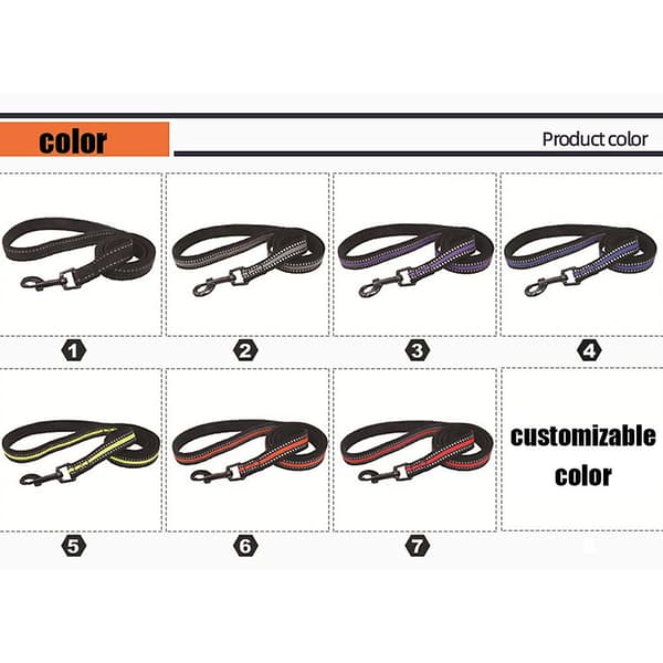 Mordely Reflective Dog Leashes,traditional Style Leash With Easy To Use Collar Hook