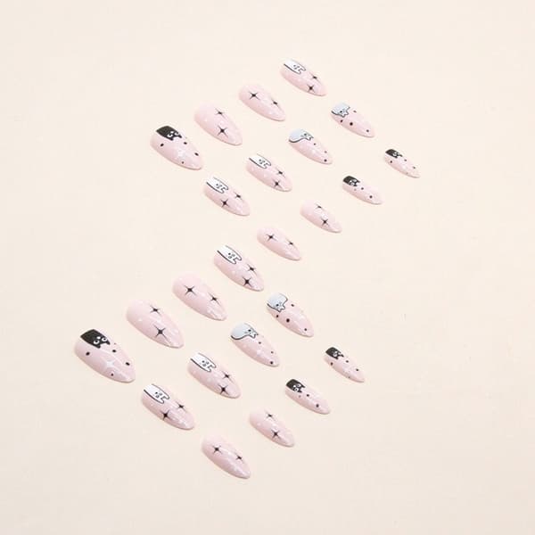 False Nails Long Almond French