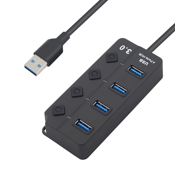 Mordely 4/7 port USB 3.0 Hub hög hastighet 4 Ports USB Hub