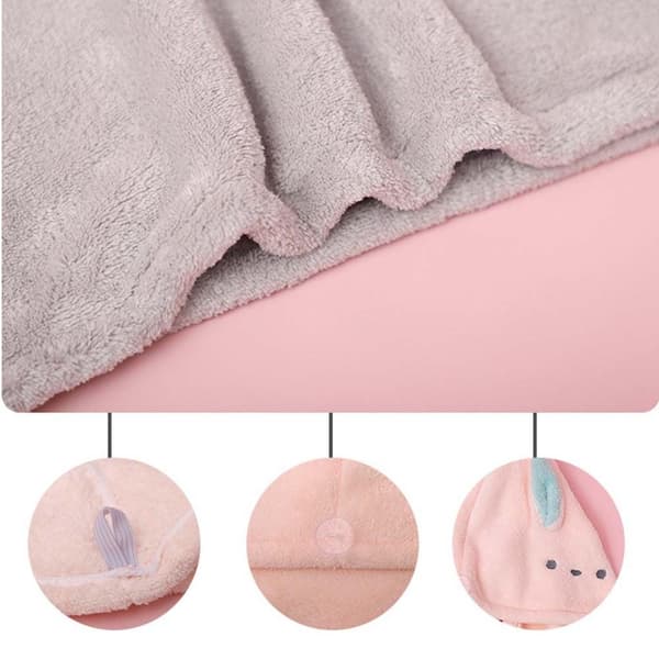 Mordely Cap Badmössa Hårtorkande Handduk ROSA Pink