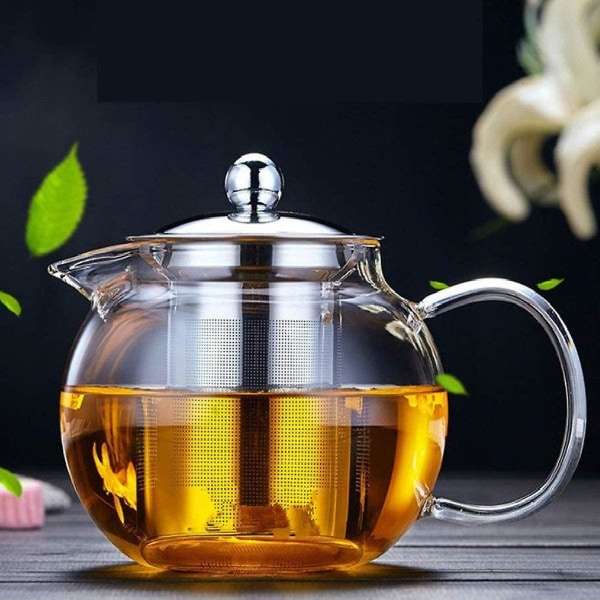 Mordely Glass Teapot With Removable Infuser, Safe Kettle, Blooming And Loose Leaf Tea Maker Set