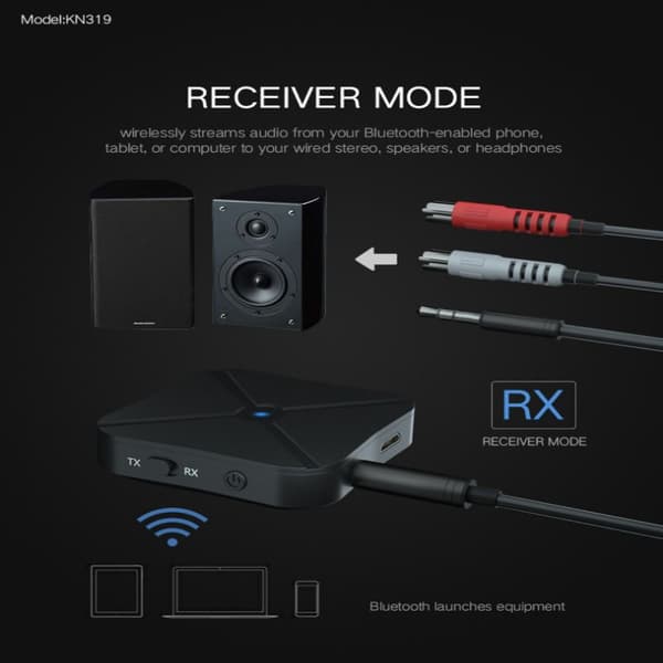 Mordely Trådlös Bluetooth Audio Receiver Stereo Audio Receiver USB KN319