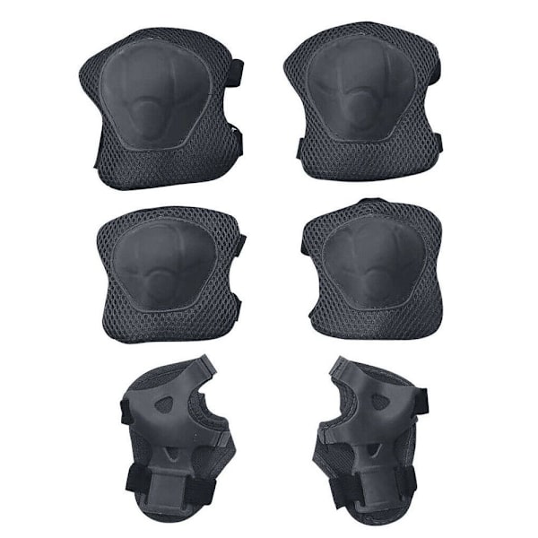 Mordely 6st/ set Skyddsutrustning för barn Sport handledsknäskydd black
