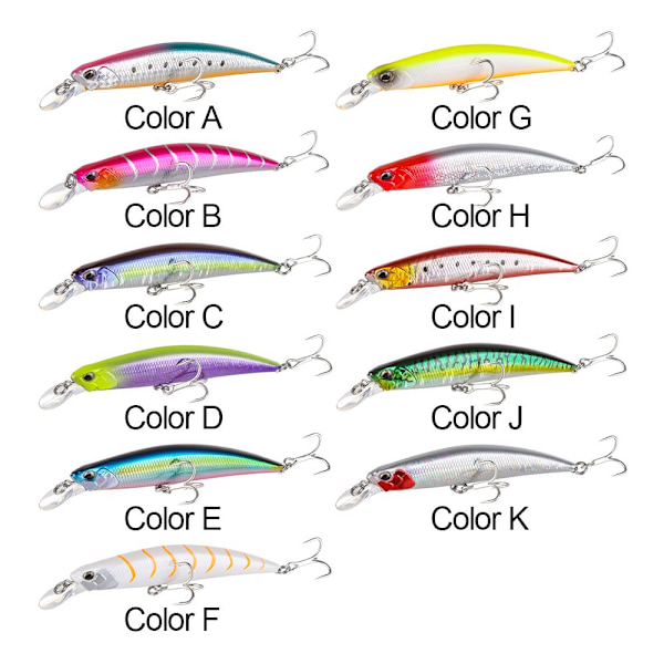 Mordely Sjunkande Minnow Baits Fiskkrokar FÄRG C Color C