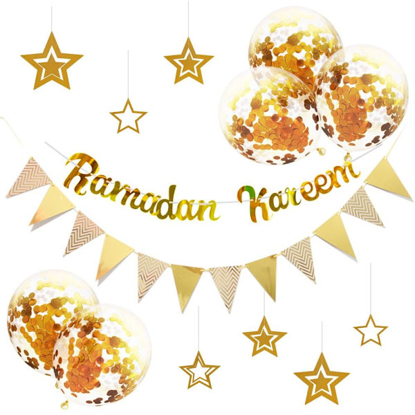 Mordely Eid Mubarak Banner Eid Flagga Dra 05