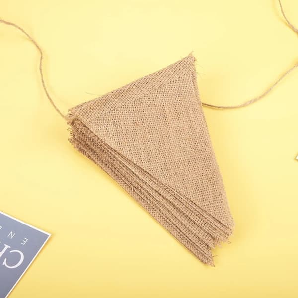 Mordely Burlap Bunting Banner Jute Banner 10M 10m