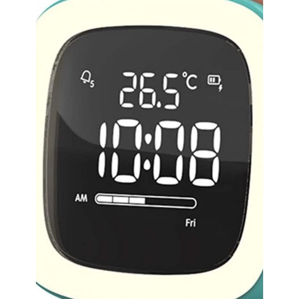 Mordely Digital Alarm Clock, Portable Cartoon Sapling Headgear Alarm Clock, Rechargeable Digital Display Screen, Night Light Alarm