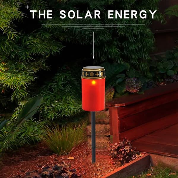 Mordely Solar Grave Light Lawn Light RÖD STYLE-2 Red Style-2-Style-2