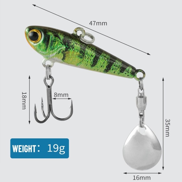 Mordely Metall fiskebete VI Lure B